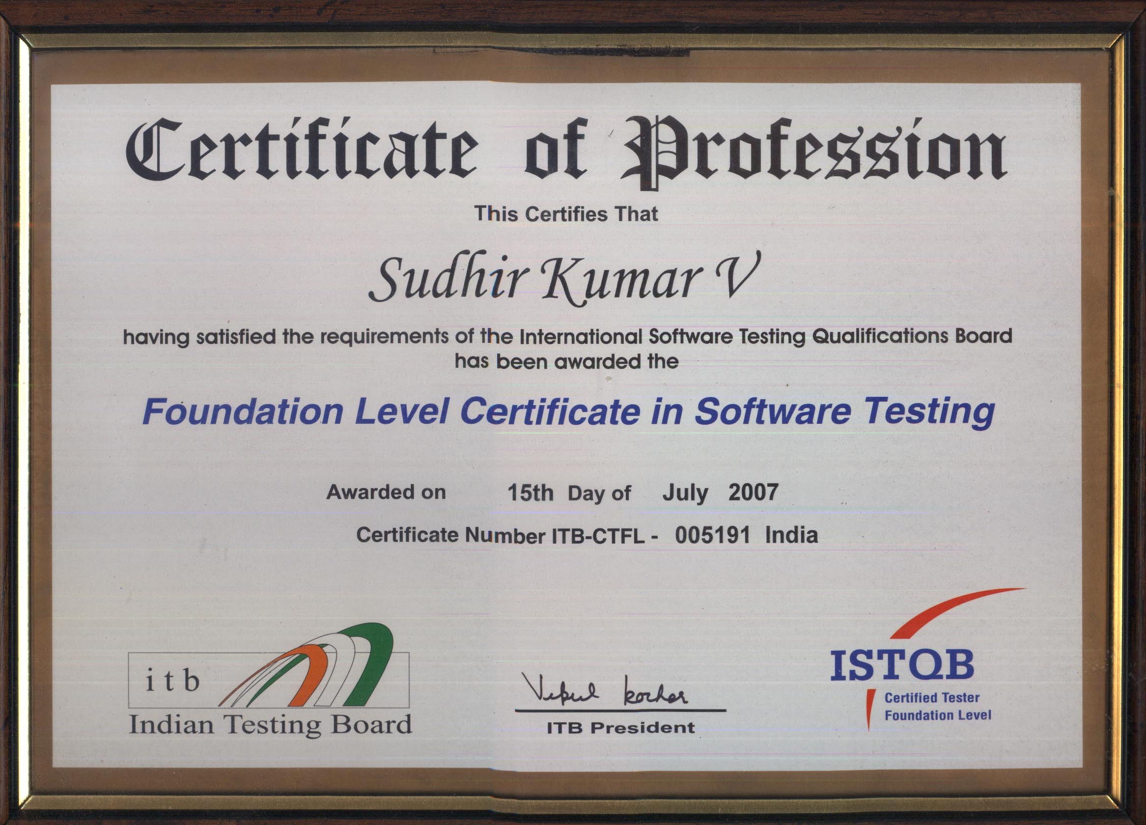 Certified software tester certification